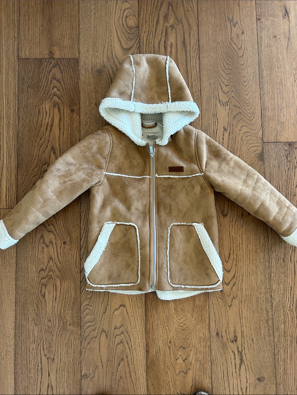 Koolaburra Kids Tan Hooded Sherpa Puffer Jacket